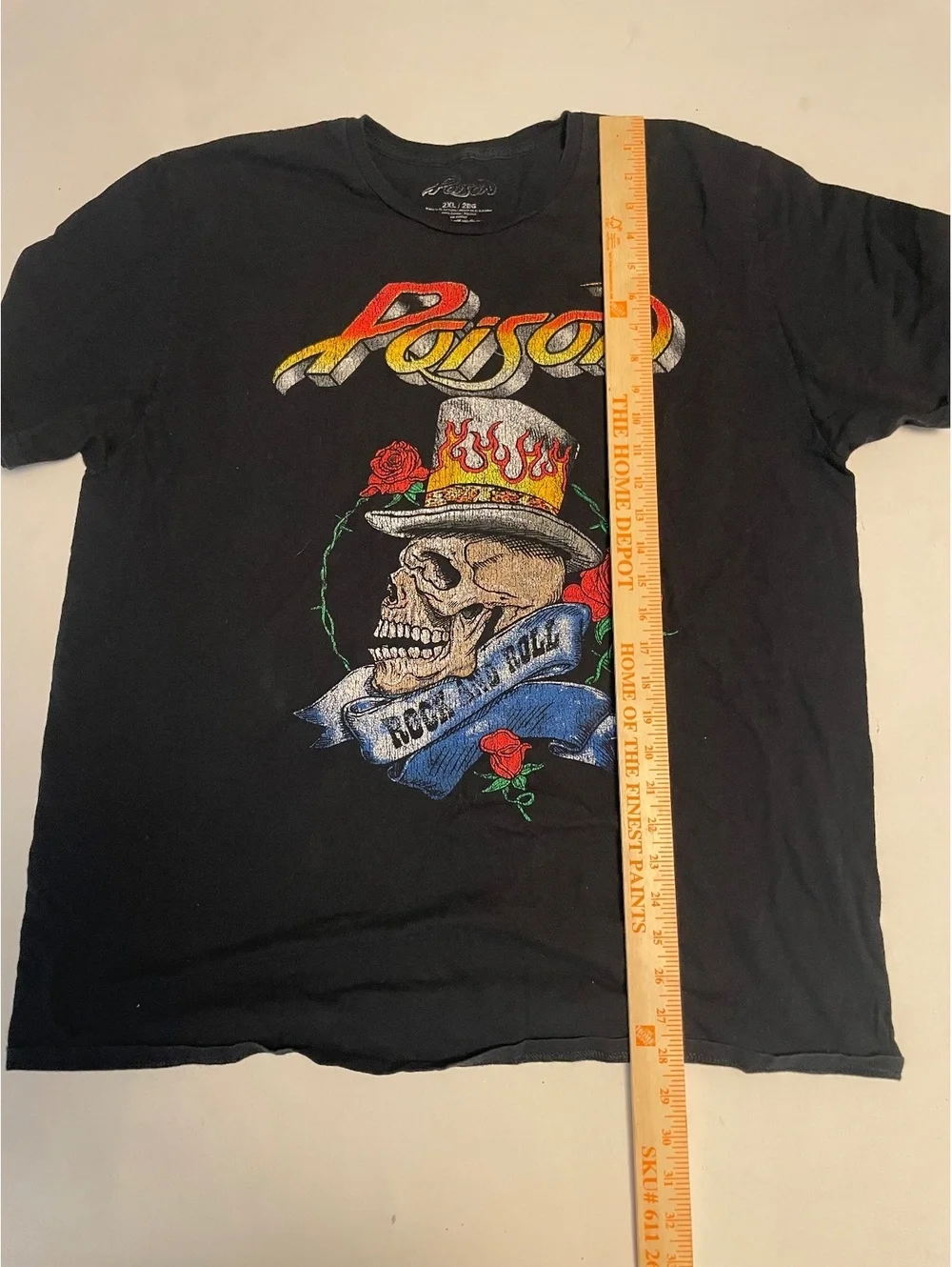 Poison Rock N Roll Graphic Band T-Shirt Size 2XL Black Cotton